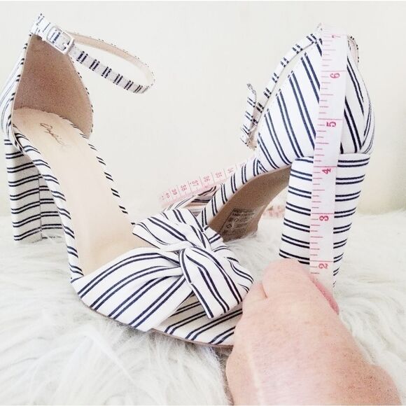 Quipid striped open toe heels - Picture 2 of 8